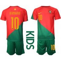 Portugal Bernardo Silva #10 Domaci Dres za djecu SP 2022 Kratak Rukav (+ Kratke hlače)